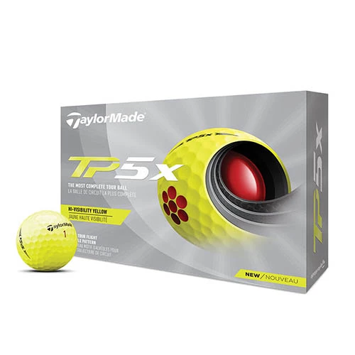 TaylorMade TP5X 2021 Golf Ball - Yellow 3 TaylorMade TP5X 2021 Golf Ball - Yellow