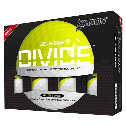 Srixon Z Star 8 Divide Golf Ball - White/Yellow 3 Srixon Z Star 8 Divide Golf Ball - White/Yellow