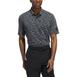 ADIDAS Go-To Camo Print Polo -Cheap The Tee Crest Store adidas go to camo print polo black grey six 01 71072.1673903793