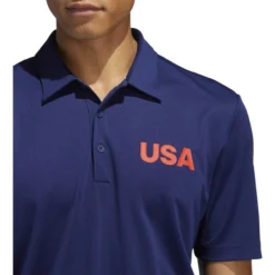ADIDAS Ultimate365 USA Golf Solid Polo -Cheap The Tee Crest Store adidas ultimate 365 usa golf solid polo dark blue 03 02822.1659043263