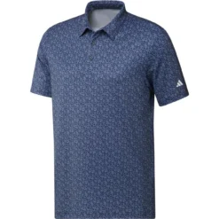 ADIDAS Ultimate365 Allover Print Polo -Cheap The Tee Crest Store adidas ultimate365 allover print polo collegiate navy 01 11083.1679064783