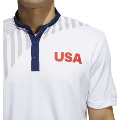 ADIDAS USA Olympics Friday Polo 9 ADIDAS USA Olympics Friday Polo -Cheap The Tee Crest Store adidas usa olympics friday polo white grey two dark blue 03 67774.1659042797