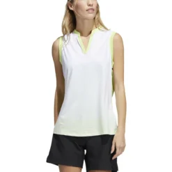 ADIDAS Women's Gradient Sleeveless Polo -Cheap The Tee Crest Store adidas womens gradient sleeveless polo pulse lime 01 52435.1647972220