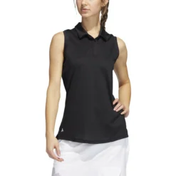 ADIDAS Women's Primeblue Ottoman Stripe Sleeveless Polo -Cheap The Tee Crest Store adidas womens primeblue ottoman stripe sleeveless polo black 01 84060.1647972767