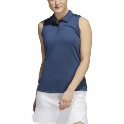 ADIDAS Women's Primeblue Ottoman Stripe Sleeveless Polo -Cheap The Tee Crest Store adidas womens primeblue ottoman stripe sleeveless polo crew navy 01 95813.1647972767
