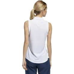 ADIDAS Women's Primeblue Ottoman Stripe Sleeveless Polo -Cheap The Tee Crest Store adidas womens primeblue ottoman stripe sleeveless polo white 02 61424.1647972767