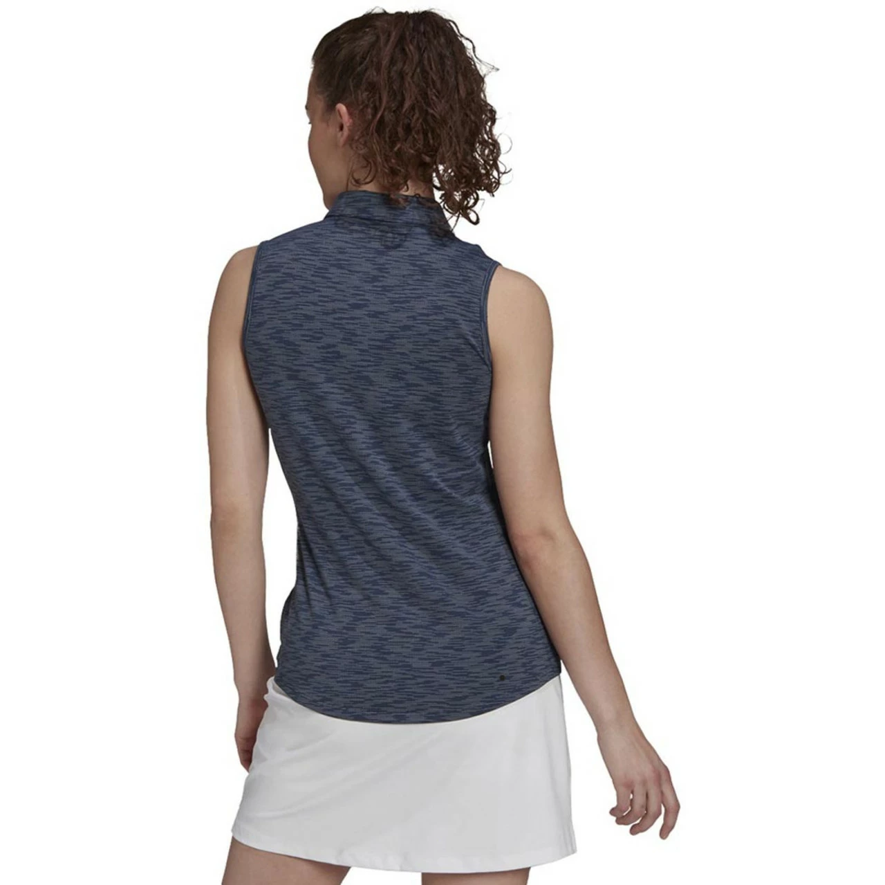 ADIDAS Women's Spacedye Sleeveless Polo 4 ADIDAS Women's Spacedye Sleeveless Polo - Image 2