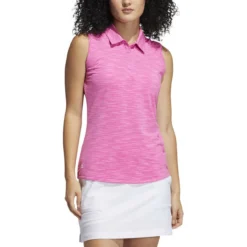ADIDAS Women's Spacedye Sleeveless Polo 14 ADIDAS Women's Spacedye Sleeveless Polo -Cheap The Tee Crest Store adidas womens spacedye sleeveless polo screaming pink wild pink 01 77499.1631905890