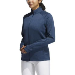 ADIDAS Women's Textured Layer Jacket -Cheap The Tee Crest Store adidas womens textured layer jacket crew navy 01 14227.1633102077
