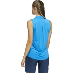 ADIDAS Women's Ultimate 365 Solid Sleeveless Polo -Cheap The Tee Crest Store adidas womens ultimate 365 solid sleeveless polo blue rush 02 37401.1662670227