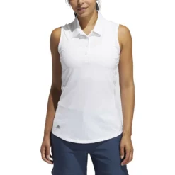 ADIDAS Women's Ultimate 365 Solid Sleeveless Polo -Cheap The Tee Crest Store adidas womens ultimate 365 solid sleeveless polo white 01 85492.1662670227