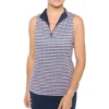 BELYN KEY Women's Reversible Sleeveless Polo -Cheap The Tee Crest Store belyn key womens reversible sleeveless polo diamond stripe 01 96941.1676588768