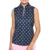 BELYN KEY Women's Zip Keystone Sleeveless Polo 1 BELYN KEY Women's Zip Keystone Sleeveless Polo -Cheap The Tee Crest Store belyn key womens zip keystone sleeveless polo golf ball print 01 54389.1651246397