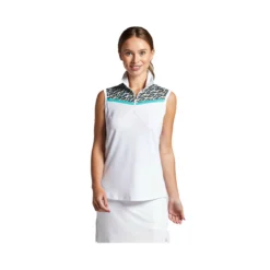 Bermuda Sands Women's Melanie Sleeveless Polo With Sublimated Trim