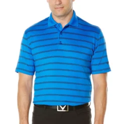 Callaway Ventilated Stripe Polo - Previous Season Style -Cheap The Tee Crest Store callaway ventilated stripe polo previous season style magnetic blue 01 63899.1632428493