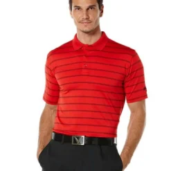 Callaway Ventilated Stripe Polo - Previous Season Style -Cheap The Tee Crest Store callaway ventilated stripe polo previous season style tango red 01 04136.1632428509