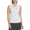 Callaway Women's Solid Knit Sleeveless Polo -Cheap The Tee Crest Store callaway womens solid knit sleeveless polo brilliant white 01 24325.1656597778