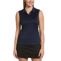 Callaway Women's Solid Knit Sleeveless Polo -Cheap The Tee Crest Store callaway womens solid knit sleeveless polo peacoat 01 14769.1656597778