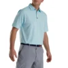 FootJoy 18 Holes Print Lisle Self Collar Polo -Cheap The Tee Crest Store footjoy 18 holes print lisle self collar polo azure 01 73466.1673903722