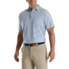 FootJoy Accented Stripe Lisle Self Collar Polo -Cheap The Tee Crest Store footjoy accented stripe lisle self collar polo dove grey white royal 01 99458.1673904696