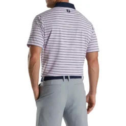 FootJoy Accented Stripe Lisle Self Collar Polo -Cheap The Tee Crest Store footjoy accented stripe lisle self collar polo lavender white navy 02 51152.1673905132