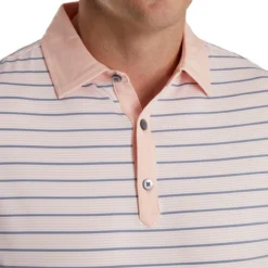 FootJoy Accented Stripe Lisle Self Collar Polo -Cheap The Tee Crest Store footjoy accented stripe lisle self collar polo quartz pink white graphite 03 42151.1673907367