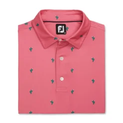 FootJoy Cactus Print Lisle Self Collar Polo -Cheap The Tee Crest Store footjoy cactus print lisle self collar polo watermelon 04 10748.1673899892