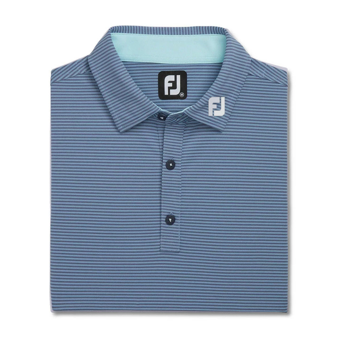 FootJoy Feeder Stripe Mix Stretch Pique Self Collar Polo - FJ Logo 6 FootJoy Feeder Stripe Mix Stretch Pique Self Collar Polo - FJ Logo - Image 4