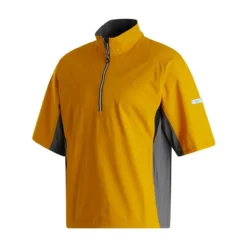 FootJoy FJ Hydrolite Short Sleeve Rain Shirt -Cheap The Tee Crest Store footjoy fj hydrolite short sleeve rain shirt mustard charcoal black 01 53492.1676494358