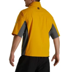 FootJoy FJ Hydrolite Short Sleeve Rain Shirt -Cheap The Tee Crest Store footjoy fj hydrolite short sleeve rain shirt mustard charcoal black 03 73984.1676494359