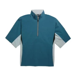 FootJoy FJ Hydrolite Short Sleeve Rain Shirt -Cheap The Tee Crest Store footjoy fj hydrolite short sleeve rain shirt petrol blue white check 01 34136.1676494363