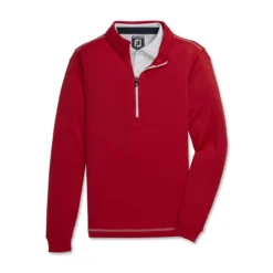 FootJoy Junior 1/2 Zip Midlayer With Contrast Stitch -Cheap The Tee Crest Store footjoy junior 1 2 zip midlayer with contrast stitch red 01 74834.1676593717