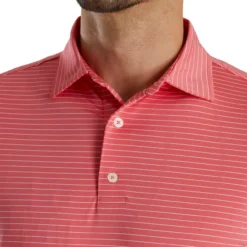 FootJoy Lisle Classic Pencil Stripe Polo -Cheap The Tee Crest Store footjoy lisle classic pencil stripe polo flamingo white 03 55211.1673906825