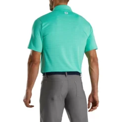 FootJoy Lisle Classic Pencil Stripe Polo -Cheap The Tee Crest Store footjoy lisle classic pencil stripe polo green white 02 64969.1673900915