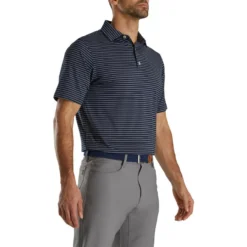 FootJoy Lisle Classic Pencil Stripe Polo -Cheap The Tee Crest Store footjoy lisle classic pencil stripe polo navy white 01 06867.1673906209