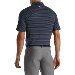 FootJoy Lisle Classic Pencil Stripe Polo -Cheap The Tee Crest Store footjoy lisle classic pencil stripe polo navy white 02 38969.1673907299
