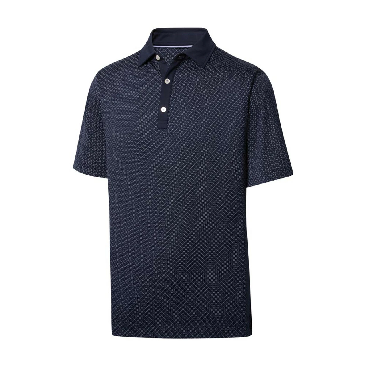 FootJoy Lisle Diamond Dot Print Self Collar Polo 4 FootJoy Lisle Diamond Dot Print Self Collar Polo - Image 2