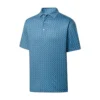 FootJoy Lisle Leaping Dolphins Print Self Collar Polo -Cheap The Tee Crest Store footjoy lisle leaping dolphins print self collar polo ink dusk blue 01 28912.1648733386