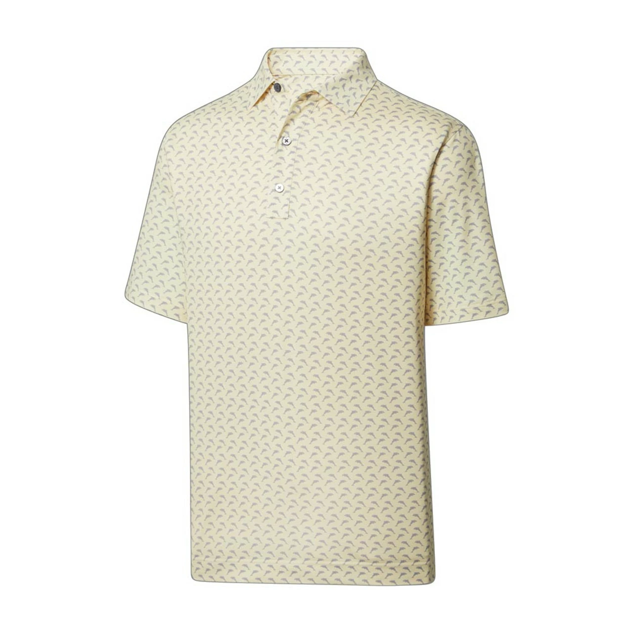 FootJoy Lisle Leaping Dolphins Print Self Collar Polo 4 FootJoy Lisle Leaping Dolphins Print Self Collar Polo - Image 2