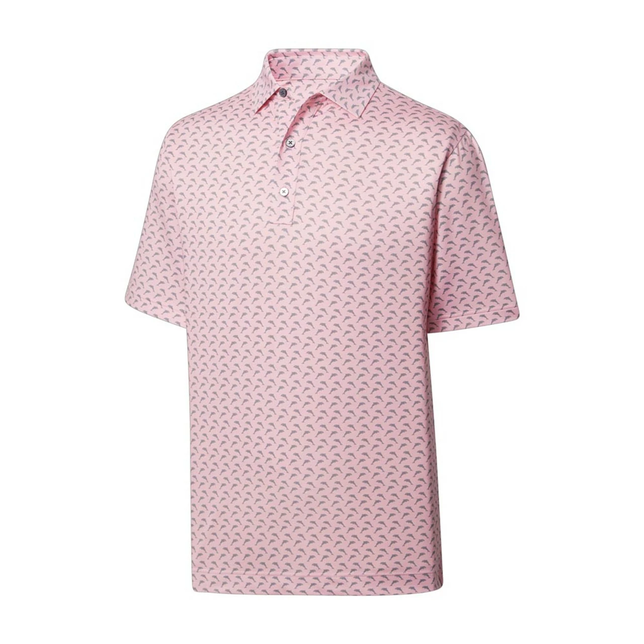 FootJoy Lisle Leaping Dolphins Print Self Collar Polo 6 FootJoy Lisle Leaping Dolphins Print Self Collar Polo - Image 4