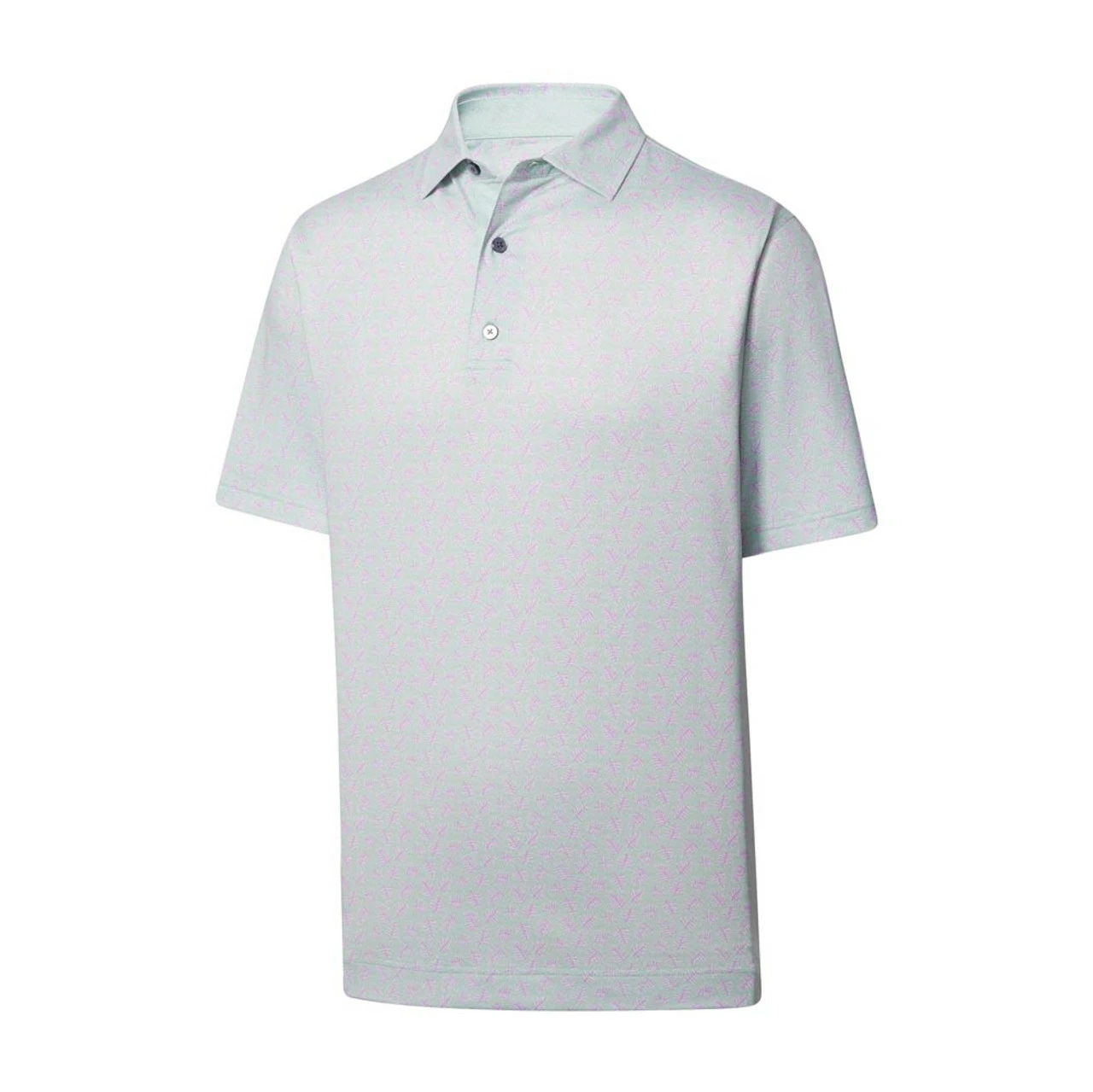 FootJoy Lisle Shadow Palm Print Self Collar Polo 5 FootJoy Lisle Shadow Palm Print Self Collar Polo - Image 3