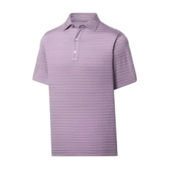 FootJoy Lisle Triple Pinstripe Self Collar Polo -Cheap The Tee Crest Store footjoy lisle triple pinstripe self collar polo lavender 01 79890.1676595190