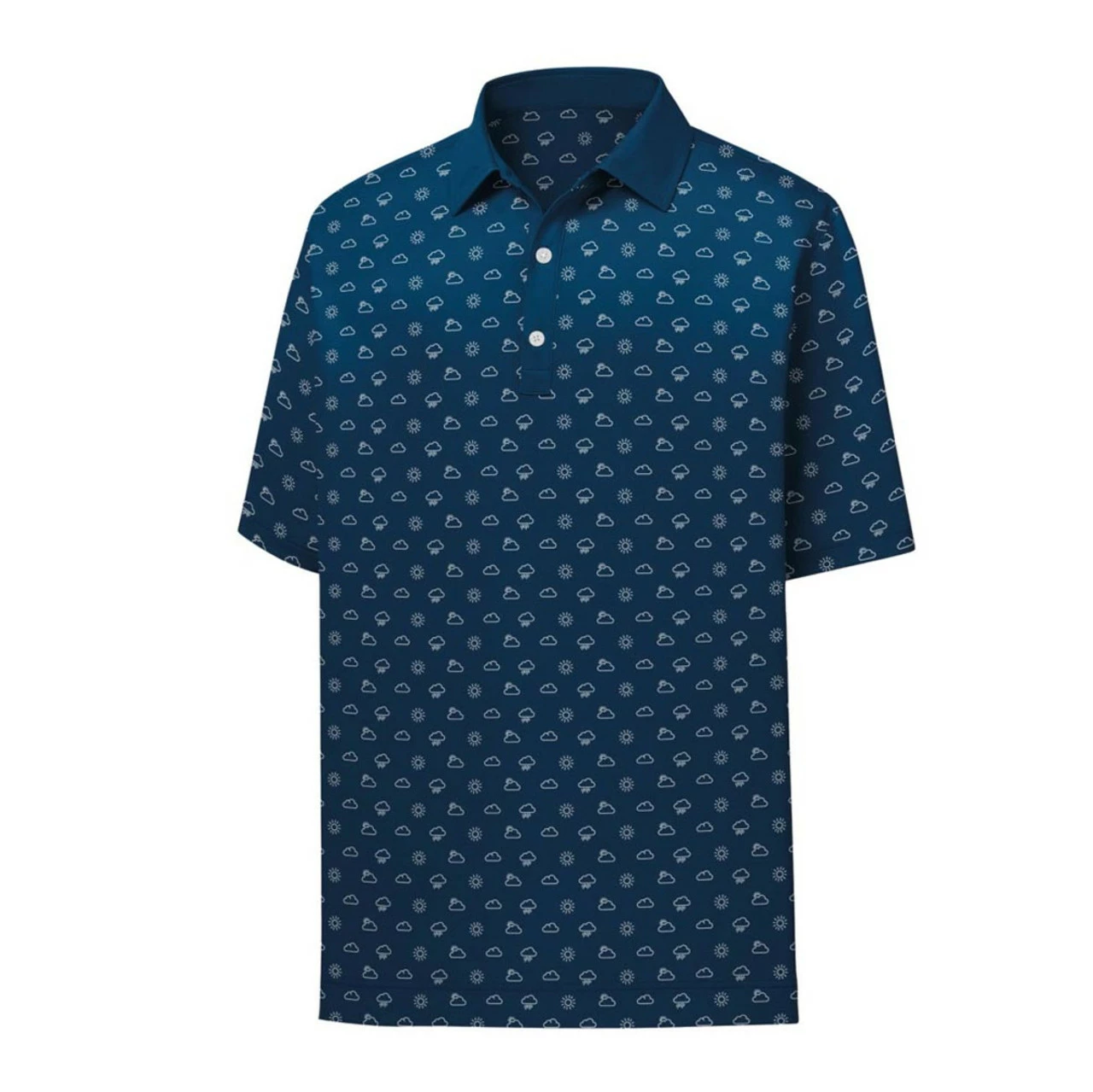 FootJoy Lisle Weather Print Self Collar Polo 4 FootJoy Lisle Weather Print Self Collar Polo - Image 2