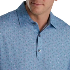 FootJoy Mini Floral Print Lisle Self Collar Polo 12 FootJoy Mini Floral Print Lisle Self Collar Polo -Cheap The Tee Crest Store footjoy mini floral print lisle self collar polo denim dusty purple azure 03 84514.1673904264