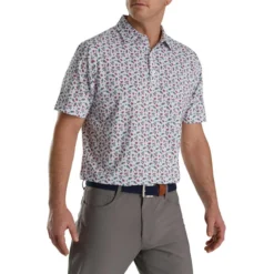 FootJoy Mini Floral Print Lisle Self Collar Polo 14 FootJoy Mini Floral Print Lisle Self Collar Polo -Cheap The Tee Crest Store footjoy mini floral print lisle self collar polo white watermelon sea green 01 88075.1673906858