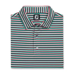 FootJoy Multi Stripe Lisle Self Collar Polo -Cheap The Tee Crest Store footjoy multi stripe lisle self collar polo white watermelon navy 04 60813.1673899683