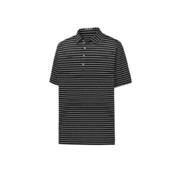 FootJoy Pique Mixed Stripe Self Collar Polo -Cheap The Tee Crest Store footjoy pique mixed stripe self collar polo black white 01 62661.1632336474