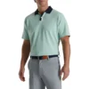 FootJoy Solid Stretch Pique With Stripe Placket Knit Collar Polo -Cheap The Tee Crest Store footjoy solid stretch pique with stripe placket knit collar polo sage 01 23495.1673903313