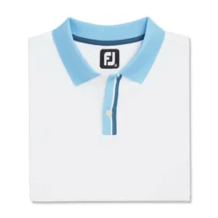 FootJoy Solid Stretch Pique With Stripe Placket Knit Collar Polo -Cheap The Tee Crest Store footjoy solid stretch pique with stripe placket knit collar polo white 04 04009.1673899881