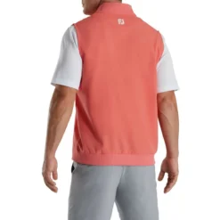 FootJoy Stretch Woven Vest With Knit Accents -Cheap The Tee Crest Store footjoy stetch woven vest with knit accents coral 02 62767.1673904981